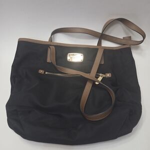 Michael Kors Black and Tan Tote Bag